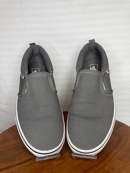 Vans Other - Vans Asher Slip-On Gray Canvas Sneakers Youth 7 Women’s 8.5 Casual Shoes